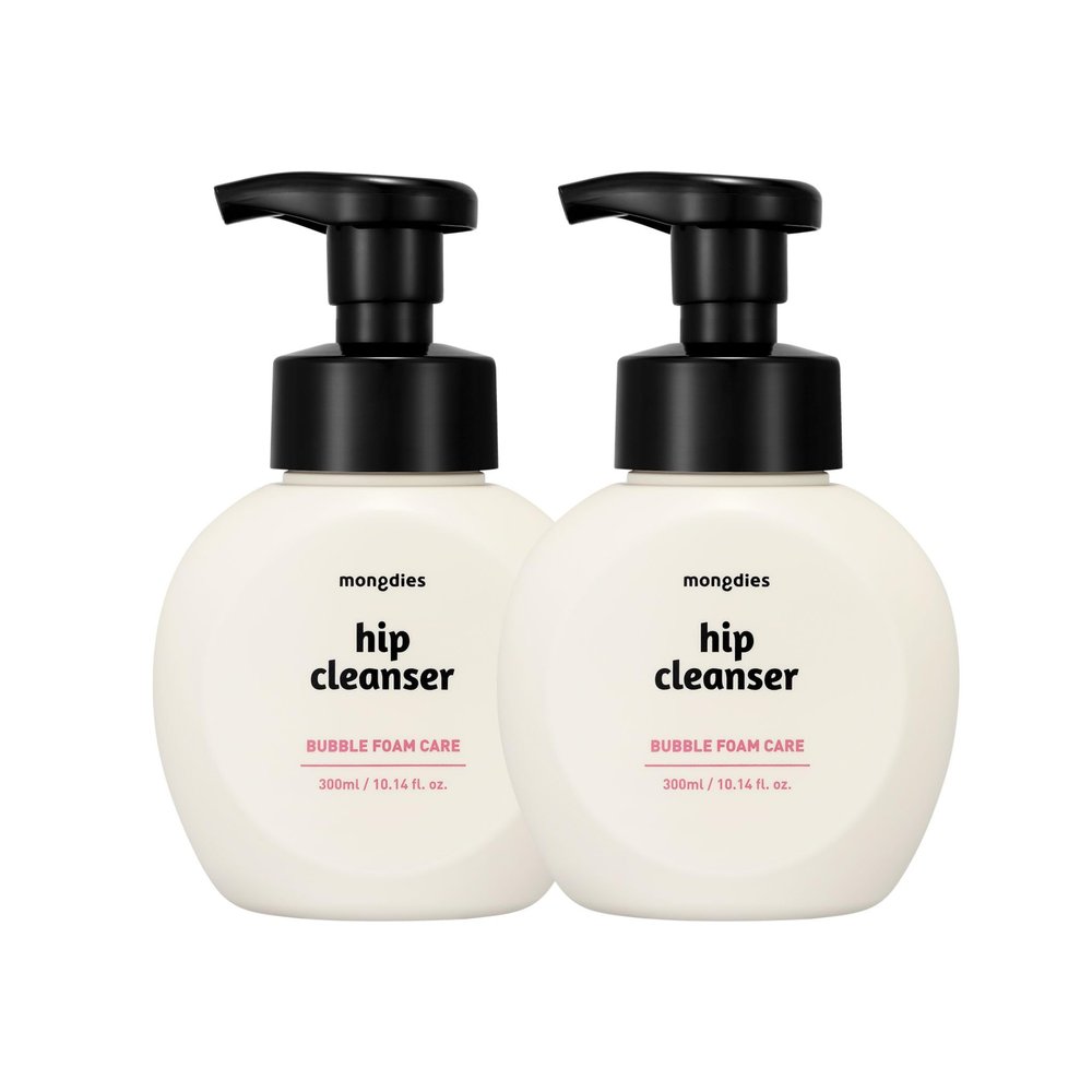 Mongdies Baby Hip Cleanser | Gentle Bubble Wash for Diaper Area | pH Balanced Soothing Relief for Sensitive Skin | Odor Neutralizing&Skin Barrier Protection | Vegan Certified | 10.14 fl. oz | 2 Pack