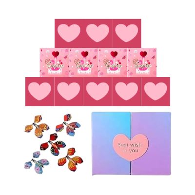 Valentines Folding Bounce Box | Confession Supplies - Holiday Money Boxes - for Birthday Proposal Confession Graduation Partners Boyfriends Girlfriends Wives Husbands