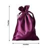 Efavormart 60 Pack Eggplant Satin Drawstring Wedding Party Favor Gift Bags 5"x7" view 3