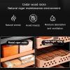 50L Electric Cigar Humidor with LED Light Temperature Control Cigar Refrigerator Cabinet Holds 300 Cigars(Winecabinet) view 4