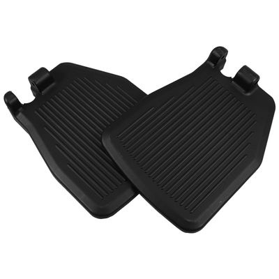 Yardwe Wheelchair Foot Pedal Replacement Pair, Heavy Duty Plastic Footrest for Elderly, Universal Black Wheelchair Legrest Accessory for Mobility Aid
