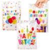 100 PCS Birthday Party Favor Bags - 6.5 x 9.8 Inch Happy Birthday Goodie Bags with Handles - Plastic Gift Treat Bags for Kids Girls & Boys, Party Supplies, Packaging Candy, Toys and Party Favors view 1