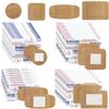 120Pcs Breathable Fabric Small Bandages, Round Oval and Square Flexible Adhesive Strips for Face and Small Wounds Protection Care(Hourglass-Shaped) view 1