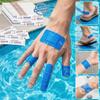 200 Pcs Waterproof Blue Bandaids, 4 Shapes Food Service Blue Detectable Adhesive Flexible Bandages with Quilt-Aid Pad, Breathable Bandaids for Catering Wound Care and Protection view 3