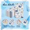 100Pcs Butterfly Floral Guest Napkins, Decorative Hand Towels Disposable Paper Butterfly Flower Garden Blossom Wildflowers Bathroom Towel view 3