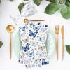 100Pcs Butterfly Floral Guest Napkins, Decorative Hand Towels Disposable Paper Butterfly Flower Garden Blossom Wildflowers Bathroom Towel view 4