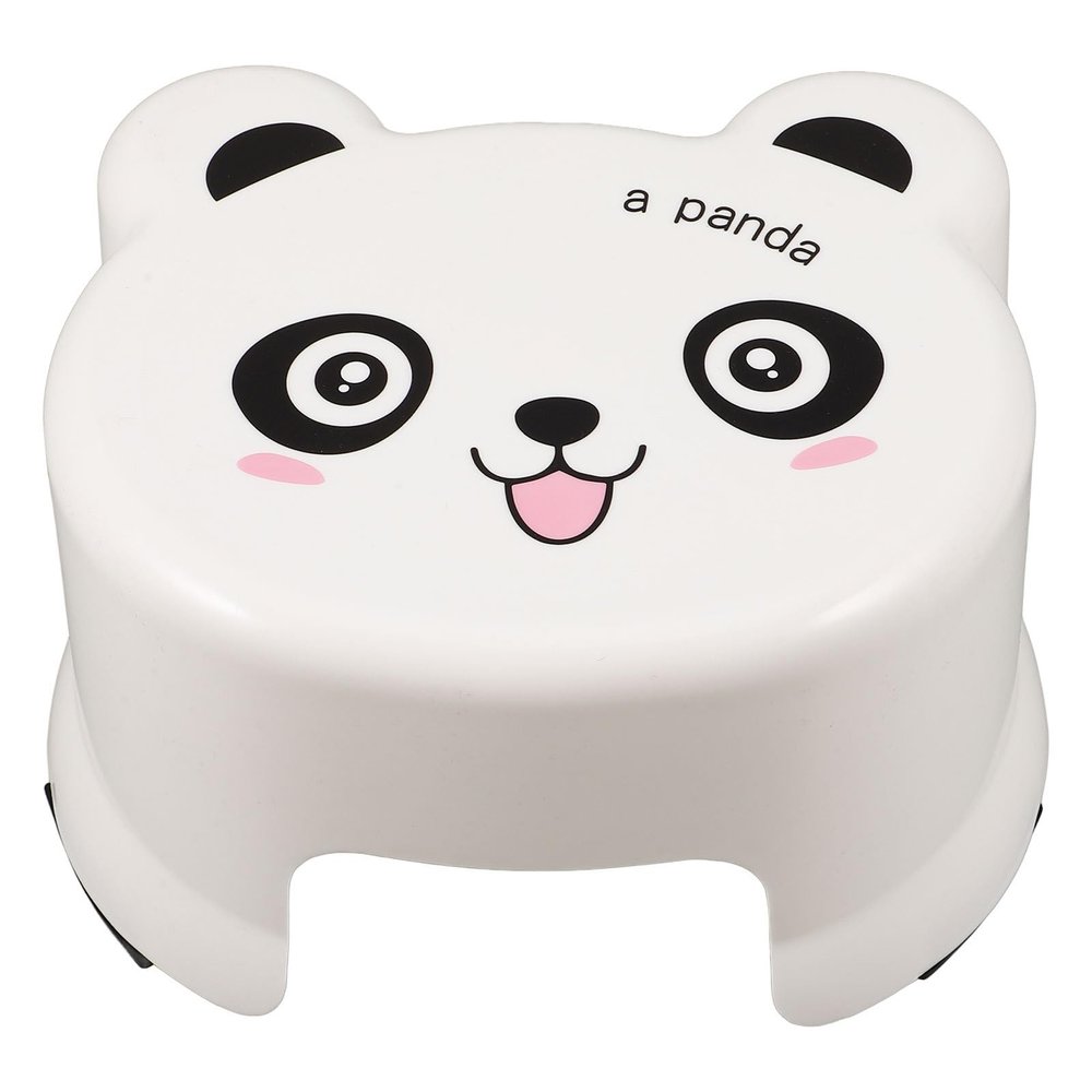 TOYANDONA Thickened Non-Slip Plastic Bathroom Step Stool with Cute Cartoon, Small Shower and Potty Training Stool for Boys and