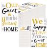 100 Pcs Welcome Guest Paper Napkins 3 Ply Friends & Family Home Range Disposable Absorbent Hand Towels Soft Dinner Paper Napkins for Bathroom Home Kitchen Wedding Holiday Baby Bridal Shower view 1