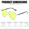 FEISEDY Photochromic Progressive Multifocal Reading Glasses Blue Light Blocking & Night Vision Metal Aviator Frame B0396 Gold 3.5x view 4