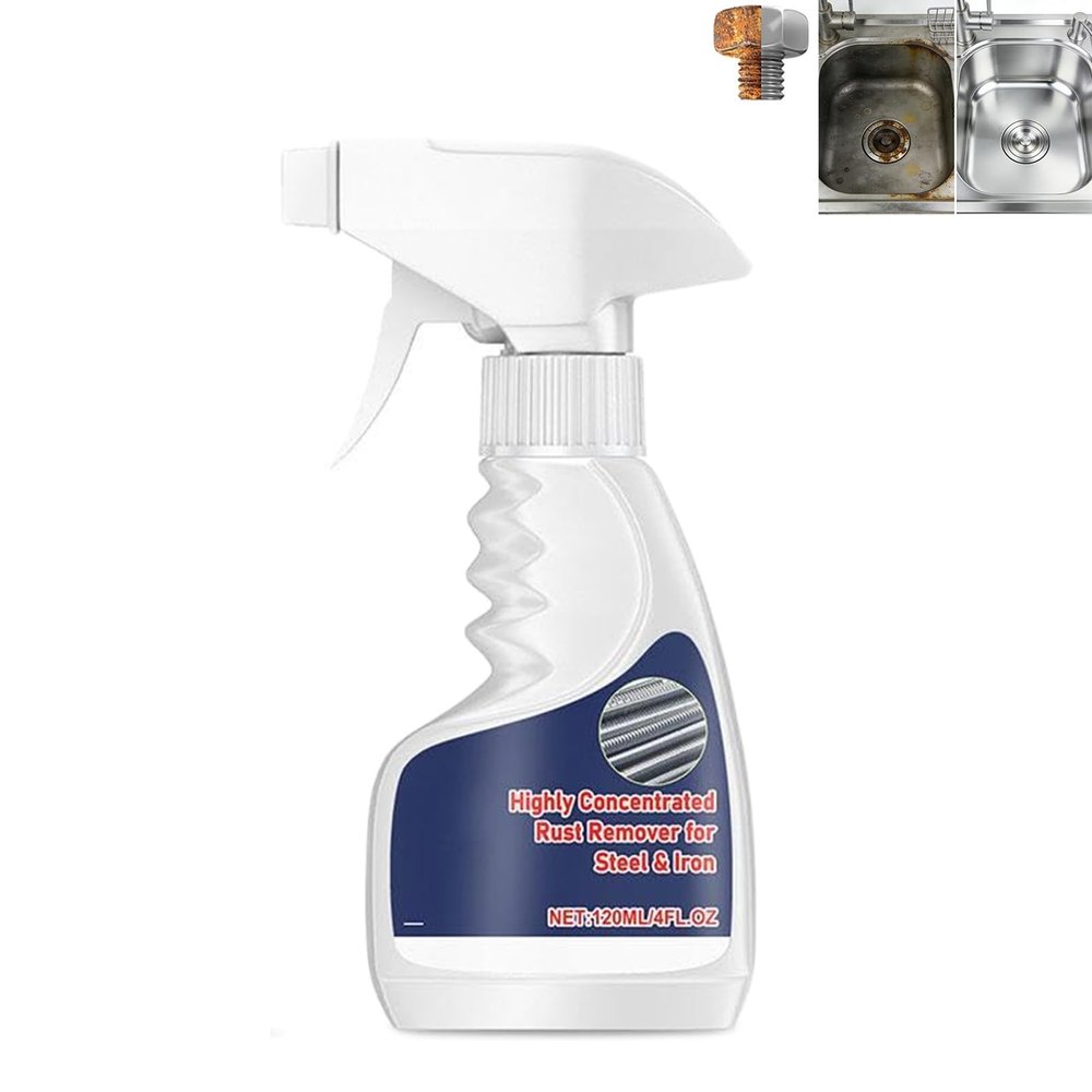 Heavy-Duty Metal Rust Remover, Highly Concentrated Rust Remover, Anti-Rust Converter Spray, Powerful Rust Remover for Metal Stainless Steel (1pcs)