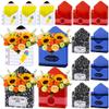 12 Pcs Teacher Appreciation Gifts Teacher Gift Boxes Florist Bouquet Envelope Boxes Stripe Paper School Teacher Floral Envelope Gift Boxes,Back to School Flower Bouquet Packaging Gift Box Wrapping for Party Favors view 1
