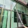 Aluminum Window Cleaner Kit with 13-50 Ft Telescoping Pole - Ideal for High Windows, Solar Panels & Smooth Surfaces - Ultimate Outdoor Cleaning Tool view 1