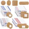 120Pcs Breathable Fabric Small Bandages, Round Oval and Square Flexible Adhesive Strips for Face and Small Wounds Protection Care(Rectangle) view 1
