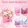 12 Pcs Gifts for Mothers Day Florist Box Mothers Day Bouquet Envelope Boxes Stripe Mother Gifts Floral Envelope Boxes Paper,Flower Bouquet Packaging Gift Box Wrapping for Wedding Birthday Party Decoration view 2