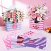 12 Pcs Gifts for Mothers Day Florist Box Mothers Day Bouquet Envelope Boxes Stripe Mother Gifts Floral Envelope Boxes Paper,Flower Bouquet Packaging Gift Box Wrapping for Wedding Birthday Party Decoration view 4