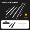 5FT Portable Adjustable Wheelchair Ramp-600LBS Heavy-Duty, High-Strength Aluminum Alloy Telescoping Portable Wheelchair Ramps Triple Anti-Slip Ideal for Home Steps, Threshold, Doorways(2 Pack) view 2