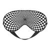 WAVMKSL Black White Checkered Vortex Eye Mask for Women Men Elastic Sleeping Cover Adjustable Blackout Sleep Mask for Travel Nap view 1