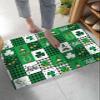 Soft Shag Doormat St. Patrick's Day Lucky Shamrock,Non Slip Bath Rug Absorbent Mat Gnome Horseshoe Retro Plaid,Washable Door Mats Microfiber Runner Carpet for Kitchen,Bathroom,Laundry Entrance view 3