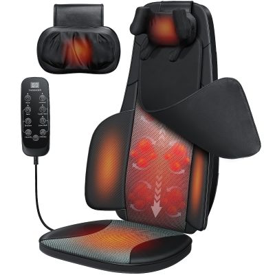 RQH Neck and Back Massager for Chair, Shiatsu Massage Chair Pad with Heat