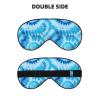 WAVMKSL Blue Tie Dye Eye Mask for Women Men Elastic Sleeping Cover Adjustable Blackout Sleep Mask for Travel Nap view 2