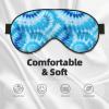 WAVMKSL Blue Tie Dye Eye Mask for Women Men Elastic Sleeping Cover Adjustable Blackout Sleep Mask for Travel Nap view 3