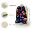 Trippy Magic Mushroom Drawstring Bags 8pcs Reusable Muslin Bag Sacks Gift Pouch for Party Wedding Home Storage view 3