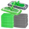 12/20pcs Microfiber Mop Pads Replacement Washable Reusable Shoe Cover Adjustable Elastic Band for Furniture Floor Window(Blend Color,20PCS) view 1