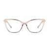 Fantiace Cat Eye Frame Metal TR90 Glasses Kids Eyeglasses Blue Light Blocking Children Eyewear Boys And Girls (C8) view 2