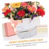 HONMEET Heart-shaped Candy Packing Box Set 3pcs Marble Pattern White Storage Boxes with Lid Valentines Day Packaging and Birthday Present Wrap for Treats and Keepsakes view 3