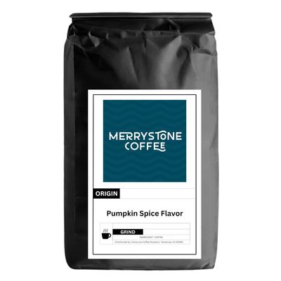 Merrystone Pumpkin Spice Flavored Coffee, Medium Roast Coarse Ground Coffee, 5 lb Bag, Roasted to Order Arabica Blend, French Press & Cold Brew, Cinnamon Nutmeg Pumpkin, Small-Batch