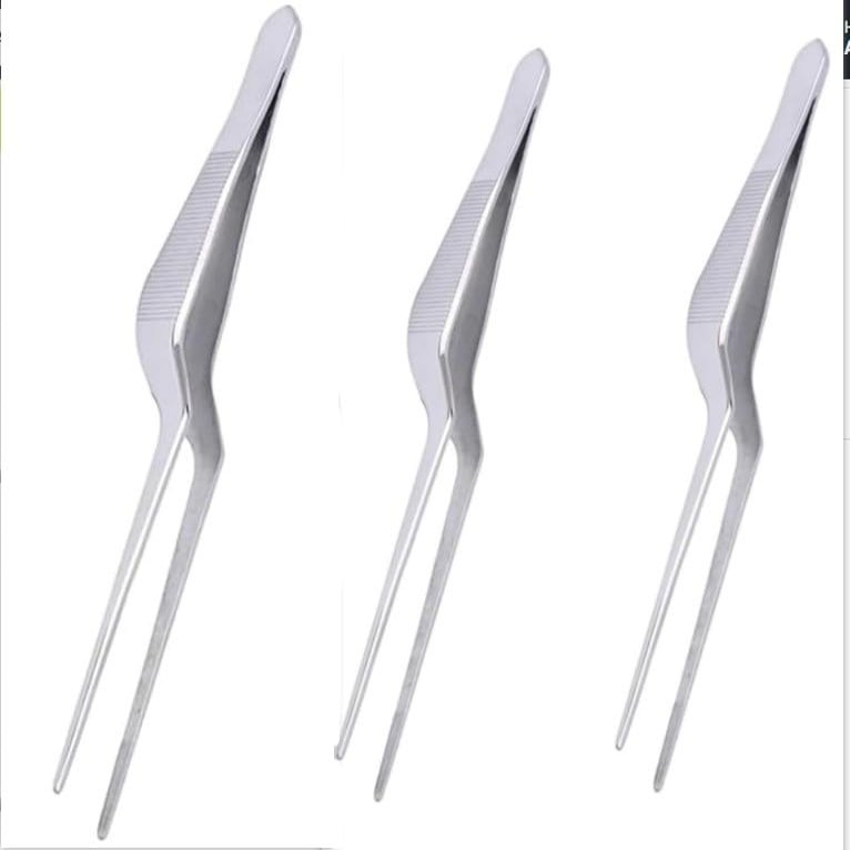 3Pcs Silvery Professional Stainless Steel Ear Wax Removal Tweezers, Spiral Design, Earwax Removal Products