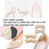 10 Pairs Heel Pads for Shoes, Self-Adhesive Suede Heel Protectors & Toe Pads Inserts, No-Slip Washable Cushions for Women Men (Beige & Black) view 3