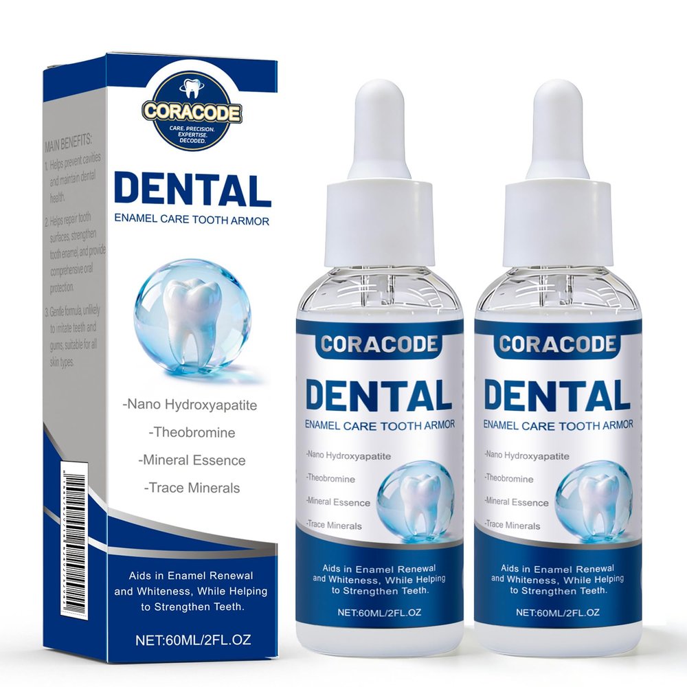 CORACODE Tooth Armor Liquid | Enamel Care Drops to Support Stronger Teeth & Soothe Sensitivity | Daily Oral Care Routine | 60 ml (2)