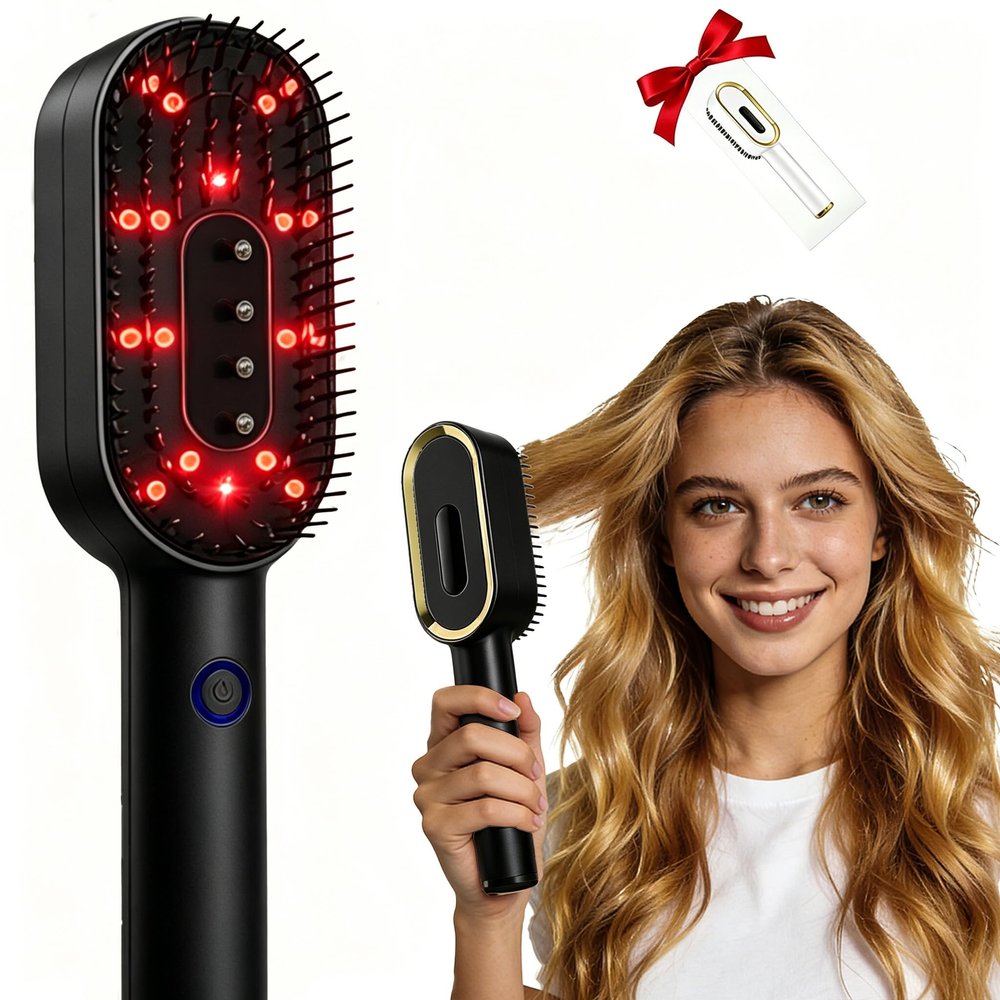 Scalp Massager Hair Growth with Vibrating Rollerball, Electric Hair Brush, High Frequency Wand, Vortex Scalp Massager, Portable USB Rechargeable Electric Scalp Massager for Men & Women Black
