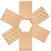 DIYEAH Christmas Wrapping Kraft Paper Sheets 6pcs with Christmas Tree, Reindeer, Candy Cane Designs Flat Packaging Sheets for Holiday Wrapping and Xmas Party Supplies view 1