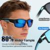 Missfive 2 Pack Mens Preferred Bifocal Sunglasses with Readers Built in, Sporty Semi-Rimless Wrap Dark Reading Glasses - Full Frame Rubber Thick Temples, UV400 Protection Outdoor/Driving, 2.00x view 4