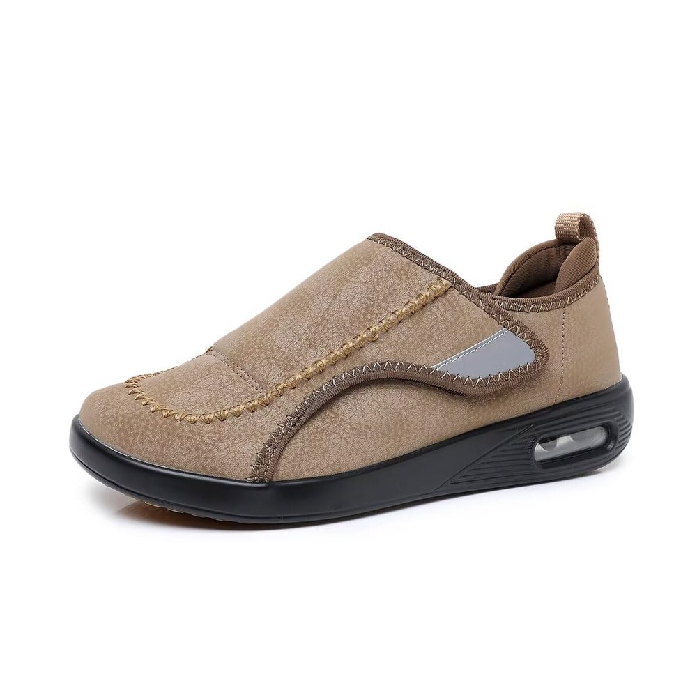 Diabetic Shoes for Men & Women Extra Wide Slip-on Shoes - Adjustable Walking Shoes for Swollen Feet, Elderly Sensitive Feet & Neuropathy, Air Cushion Sole Non-Slip Mules for Indoor & Outdoor Brown