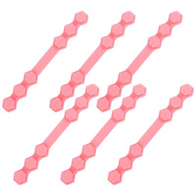 SOLUSTRE 10pcs Pink Silicone Mask Ear Hooks Mask Cord Buckle Ear Protective Strap Extenders for Comfortable Adjustment and Anti-Ear Use