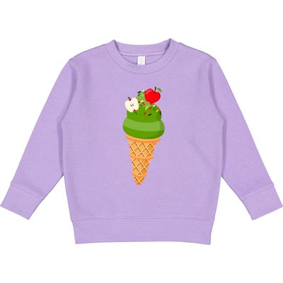 inktastic Apple Ice Cream Cone Sweet Treat Toddler Sweatshirt 7 Lavender 4819d