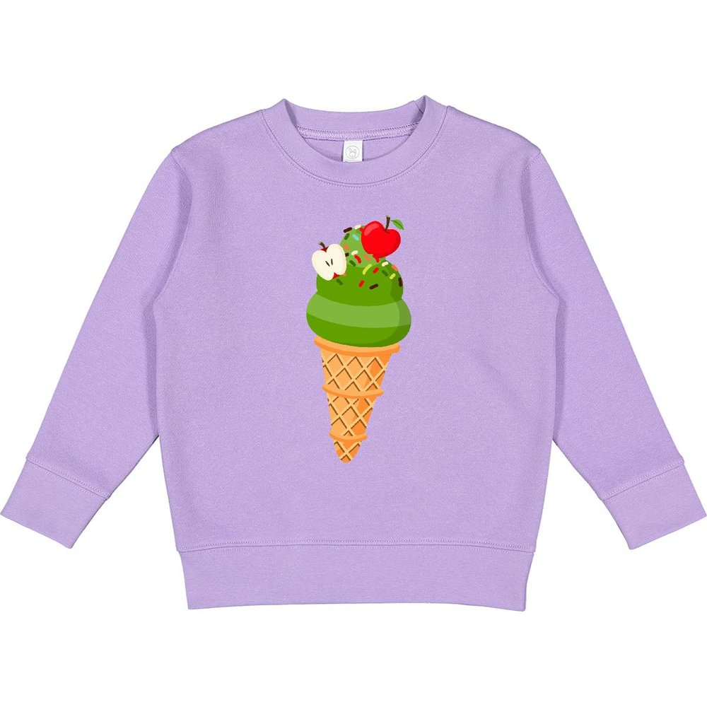 inktastic Apple Ice Cream Cone Sweet Treat Toddler Sweatshirt 7 Lavender 4819d