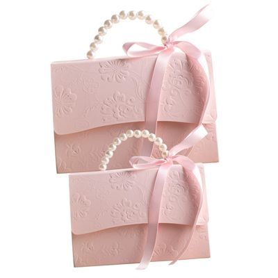VALICLUD Box Set with Pink Small and Medium Flower Boxes, Paper Storage Packaging for Wedding Favors, Party Decorations, and Candy Present Wrapping Accessories
