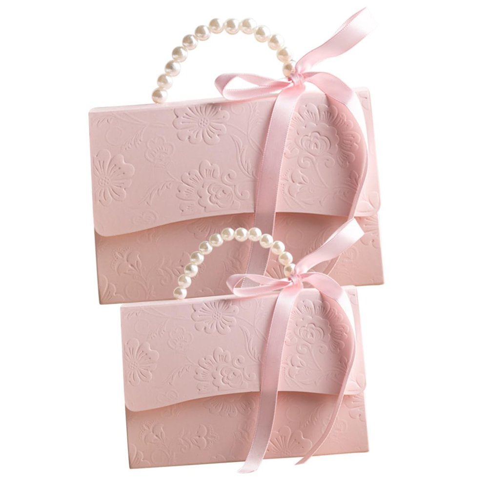 VALICLUD Box Set with Pink Small and Medium Flower Boxes, Paper Storage Packaging for Wedding Favors, Party Decorations, and Candy Present Wrapping Accessories
