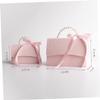 VALICLUD Box Set with Pink Small and Medium Flower Boxes, Paper Storage Packaging for Wedding Favors, Party Decorations, and Candy Present Wrapping Accessories view 2