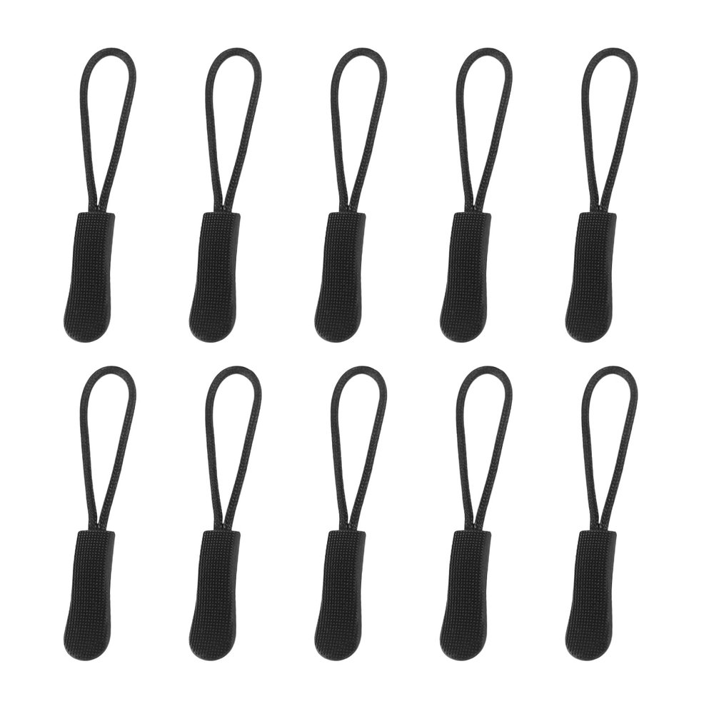 10PCS Black Zipper Pull Replacement Set, Zipper Head Replacement for Backpacks, Luggage, Jackets, Wallets, Suitable for Sewing Fasteners and DIY Projects