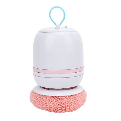 FILFEEL Electric USB Rechargeable Dish Scrubber Cordless Power Brush for Effortless and Dish Washing (Pink)