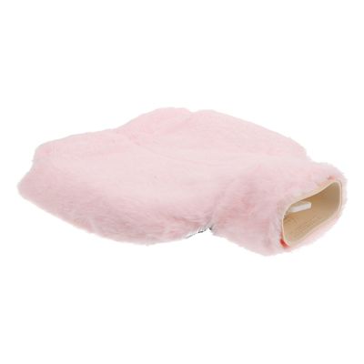 TOVINANNA 2l Hot Water Bag with Plush Cover Foot Warmer Slipper Type Refillable Warm Water Pouch Detachable Washable Heating Pad for Winter Foot Relief