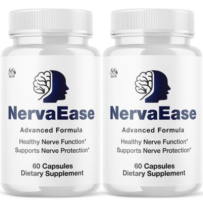 (2 Pack) NervaEase Capsules, Official NervaEase Pills with All Natural Ingredients, Advanced Overall Health & Wellness Vitamin Supplement Formula for Max Strength Multivitamin Support (120 Capsules)
