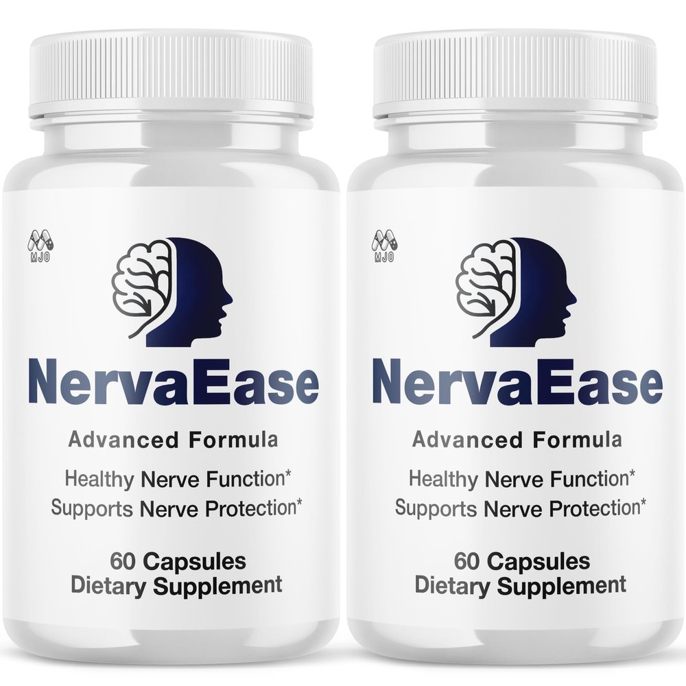 (2 Pack) NervaEase Capsules, Official NervaEase Pills with All Natural Ingredients, Advanced Overall Health & Wellness Vitamin Supplement Formula for Max Strength Multivitamin Support (120 Capsules)
