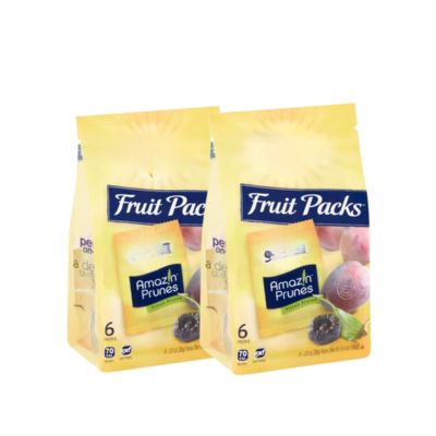 Amaz!n - Pitted, Prunes - 6 bags of 5.4oz (156g) - 2 Pack - 12 Total Bags - Bundled by Voodoux Sales