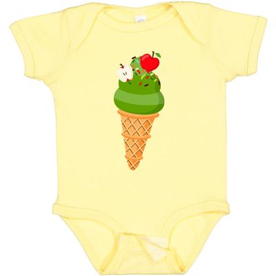 inktastic Apple Ice Cream Cone Sweet Treat Baby Bodysuit 6 Months Banana 4819d